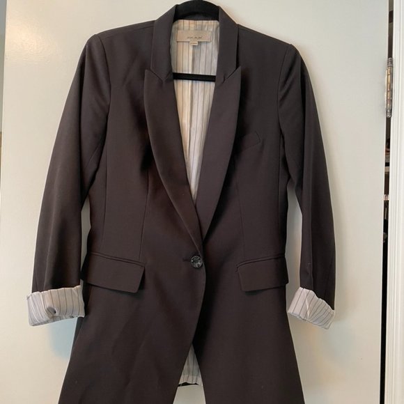 Anthropology ZOA New York Black Boyfriend Blazer - Picture 2 of 3